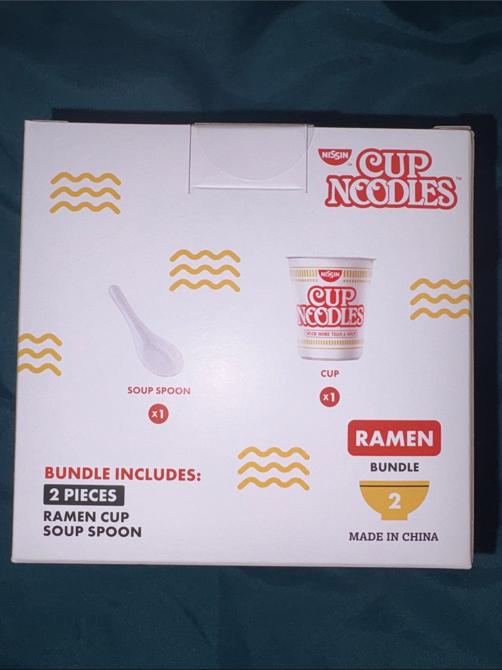 Nissin Cup Noodles Red Chopsticks Helper & Ramen Cup Spoon Set - Picture 11 of 12